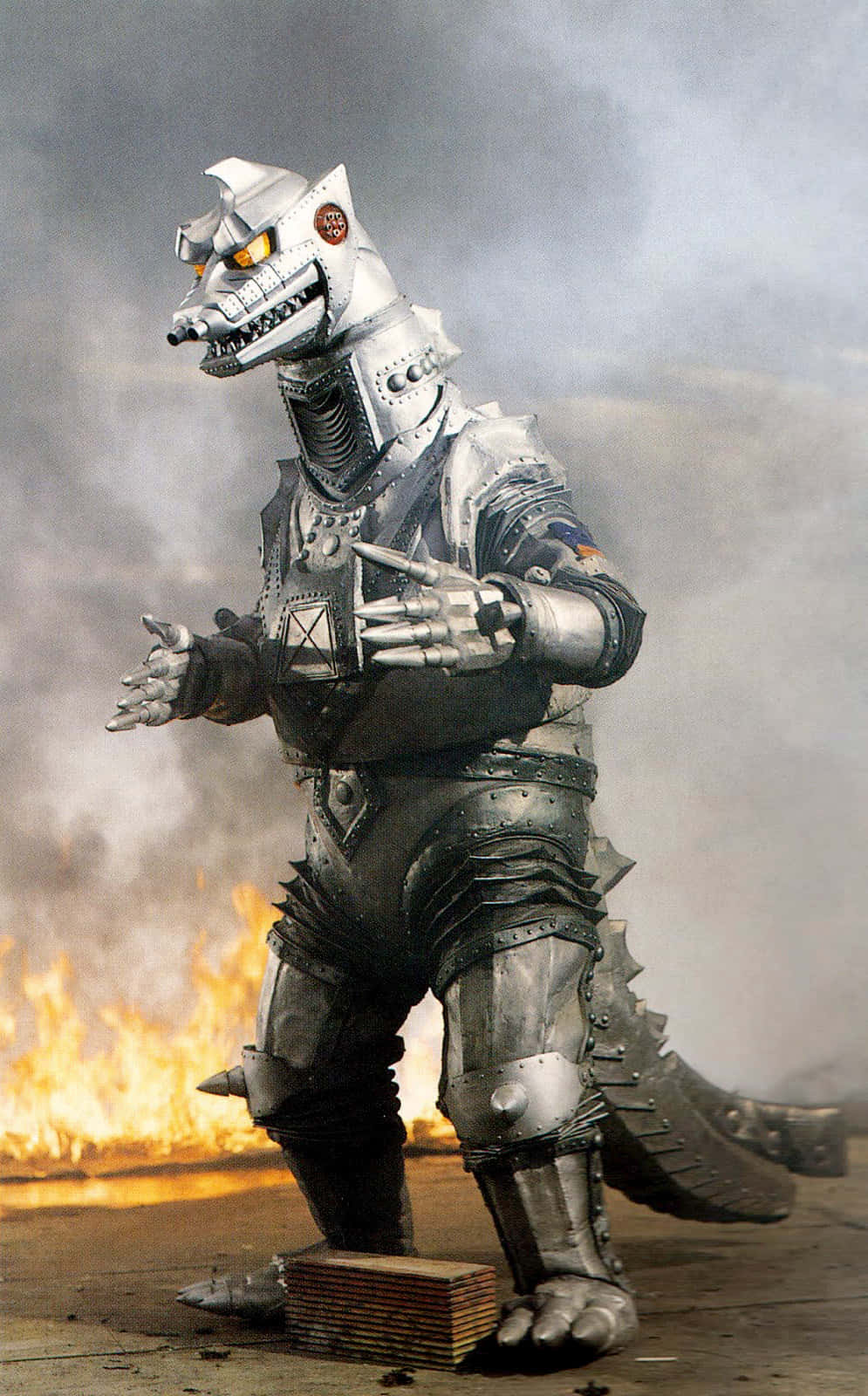 Mechagodzilla Roaring In Battle Wallpaper