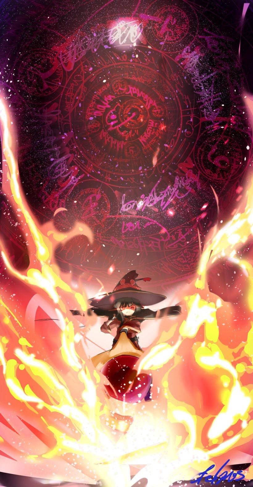 Megumin Konosuba Magic Circle Wallpaper