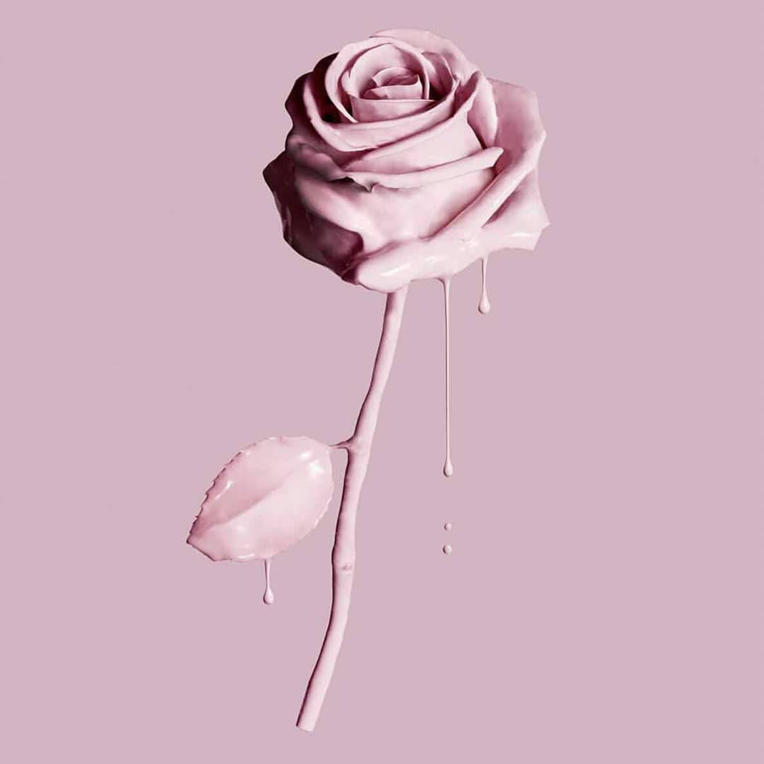 Melting Rose Gold Aesthetic Wallpaper