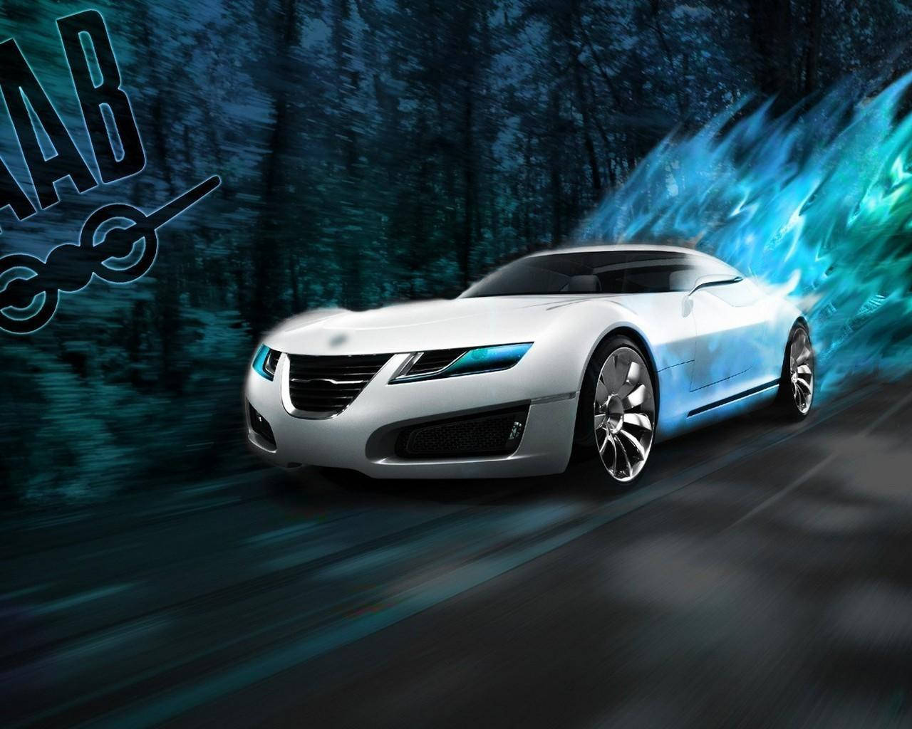 Mesmerizing Saab Aero 6 In Motion Wallpaper