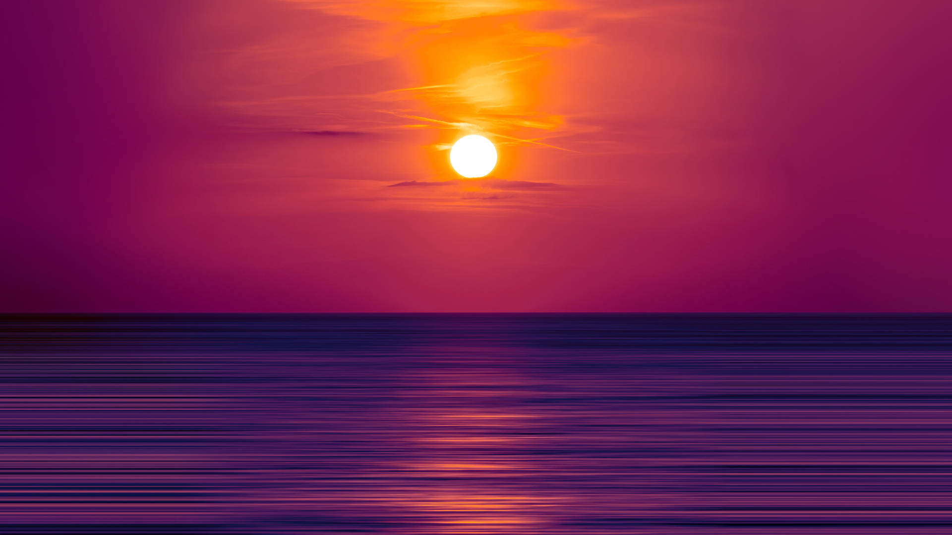 Miami Florida Sunset Gradient Wallpaper