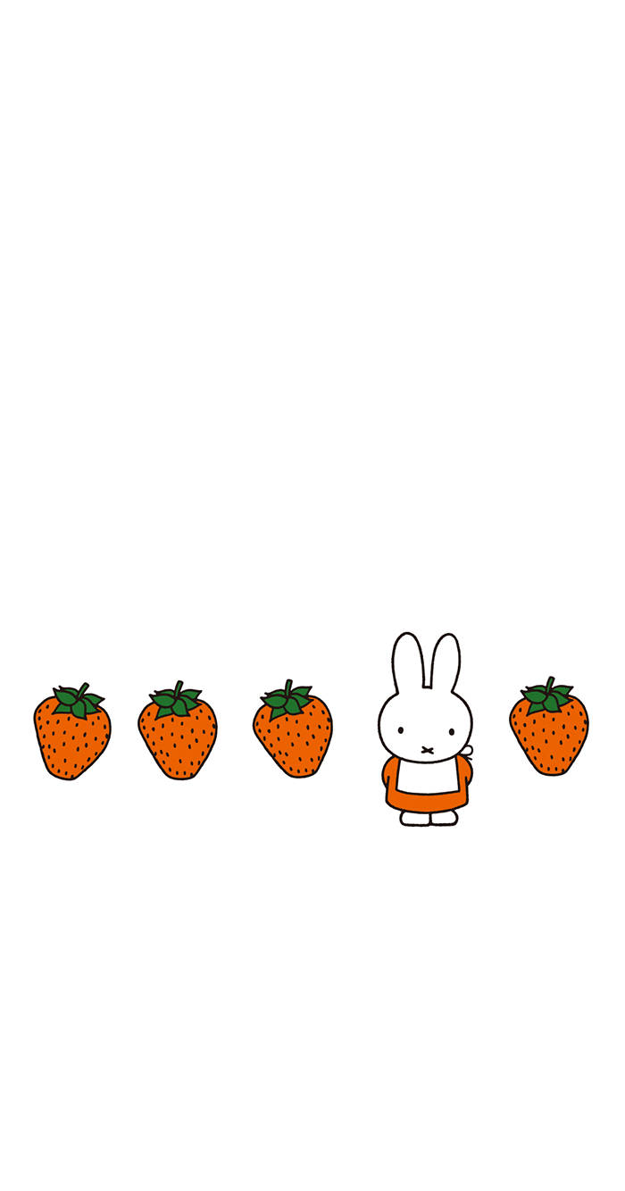 Miffy With Strawberries Wallpaper