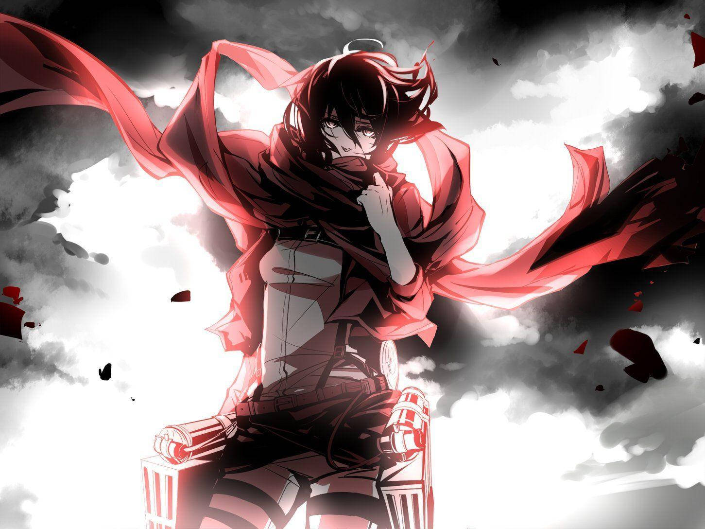 Mikasa Dark Clouds Wallpaper