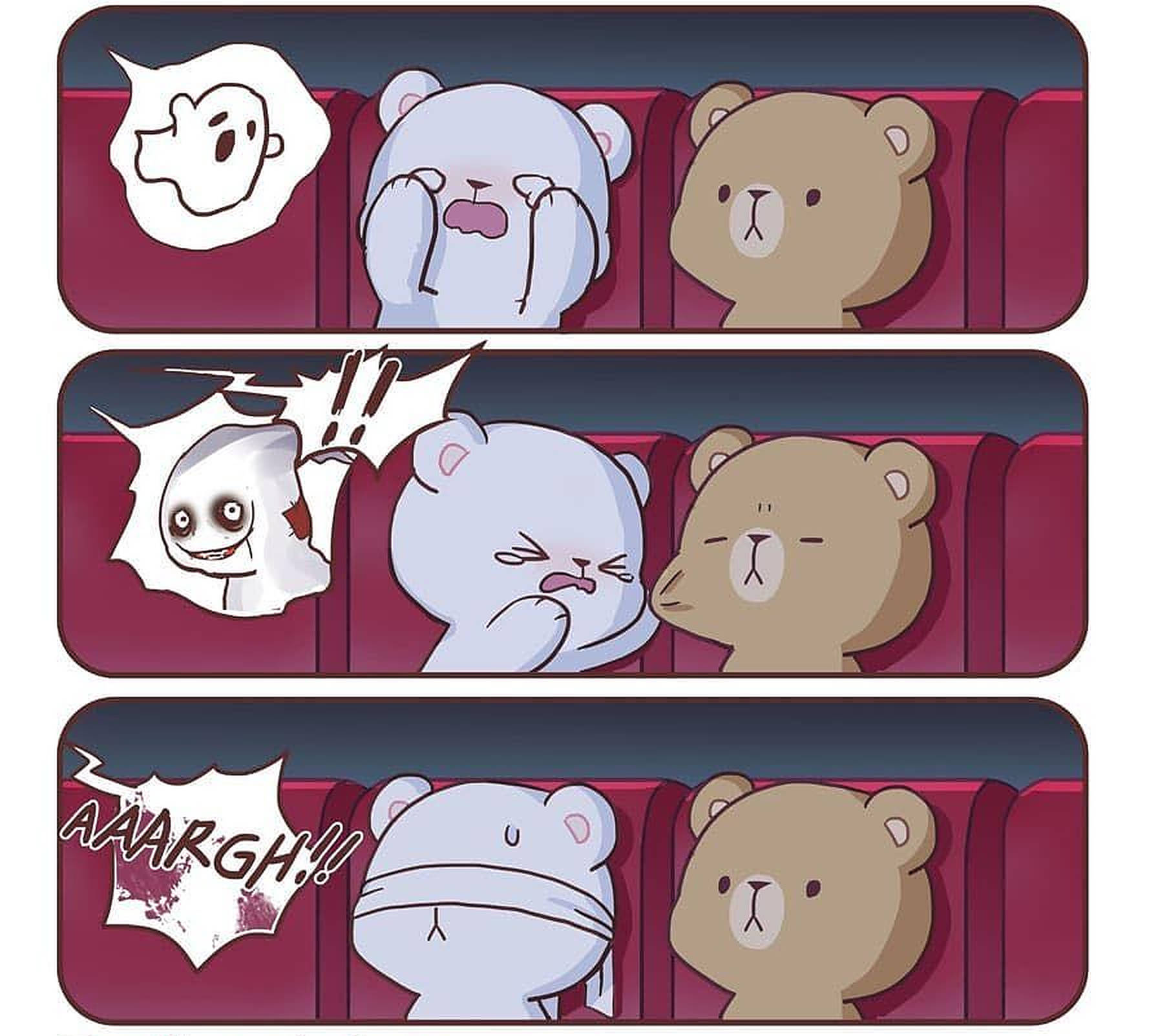 Milk And Mocha Bears Horror Movie Wallpaper