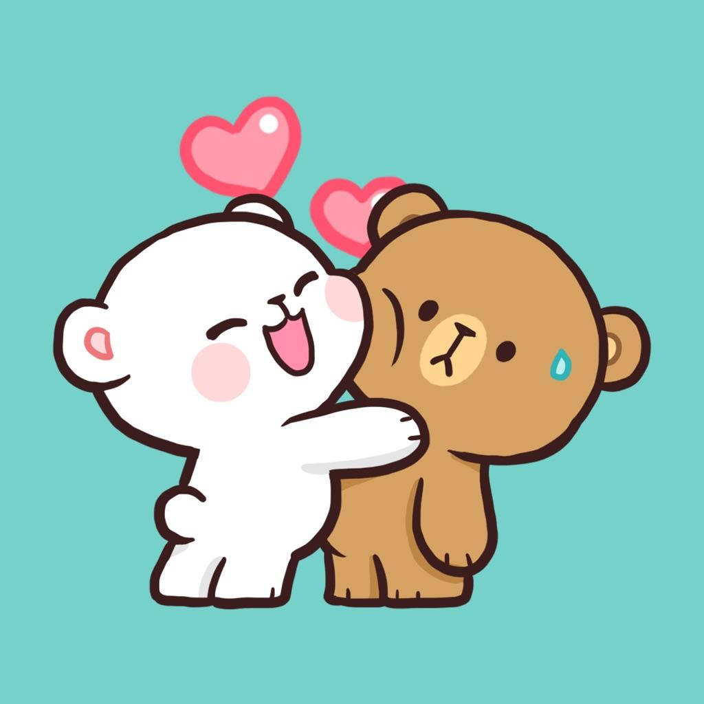 Milk And Mocha Bears Hug Wallpaper