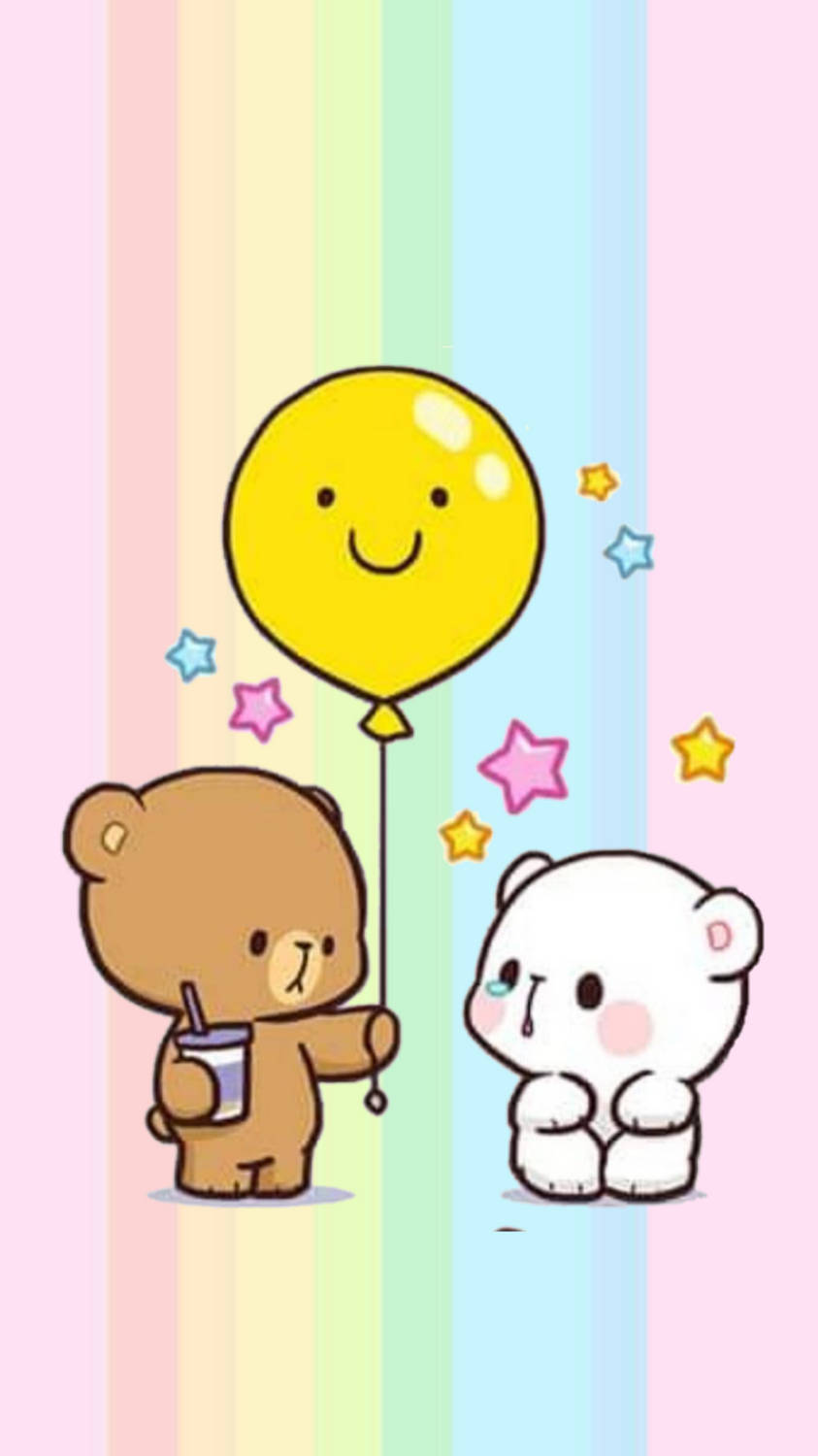 Milk And Mocha Bears Yellow Balloon Wallpaper