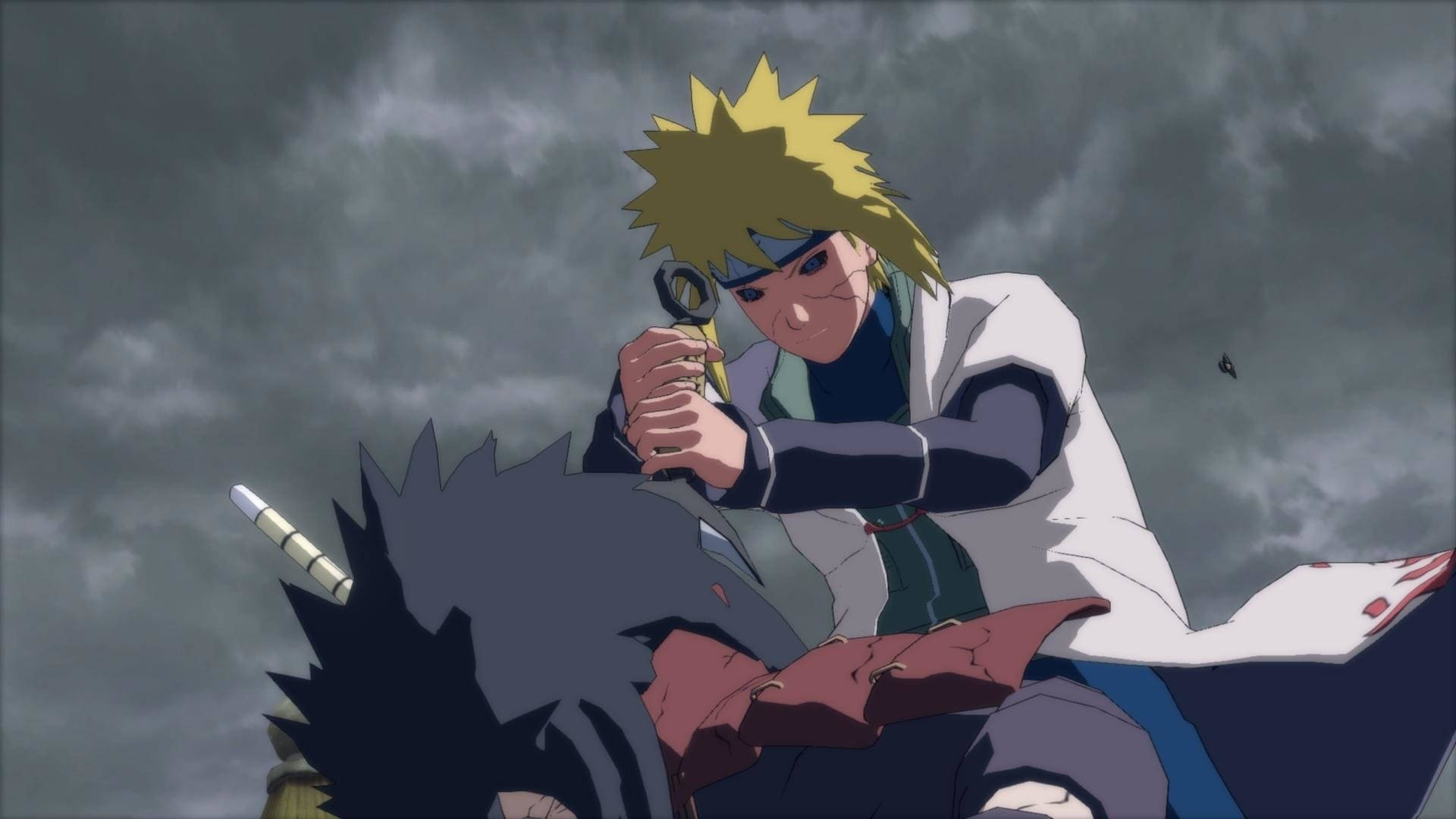 Minato Stabbing Madara Naruto Ipad Wallpaper