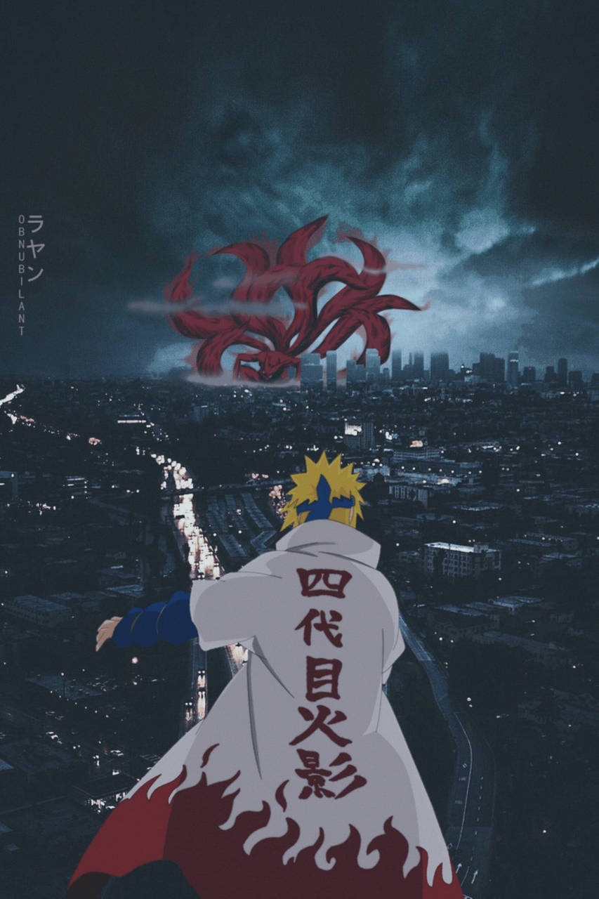 Minato Vs Kurama Naruto Aesthetic Wallpaper