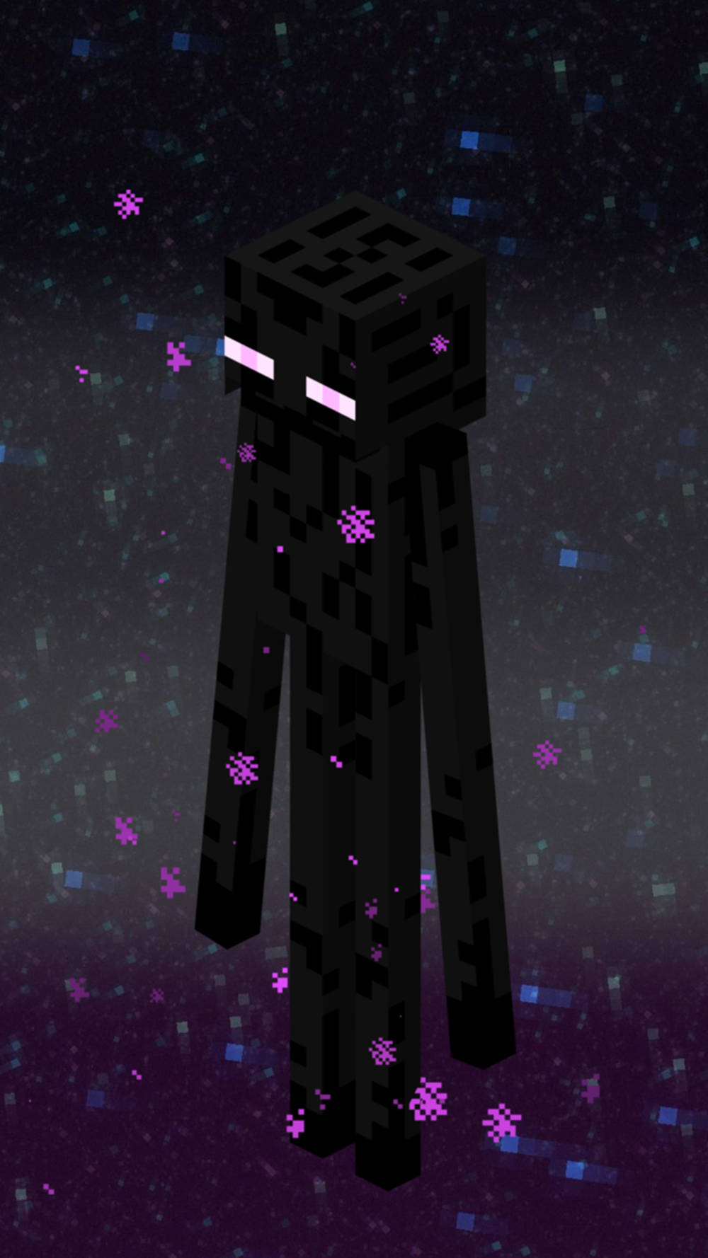 Minecraft Phone Dark Purple Enderman Wallpaper