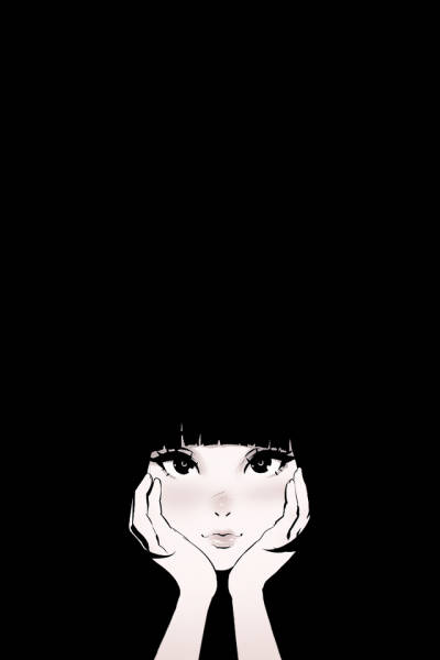 Minimalist Aesthetic Anime Emo Girl Wallpaper