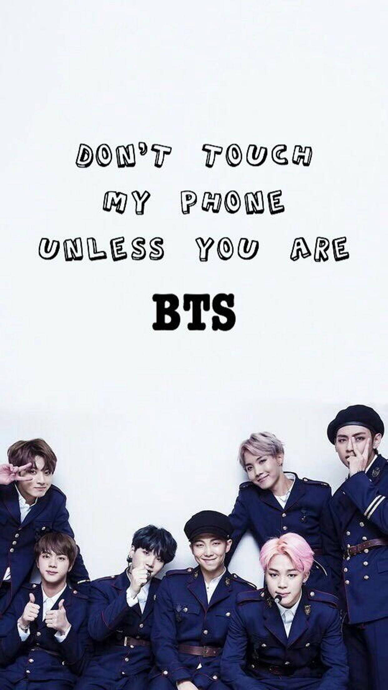 Minimalist Bts Phone Display Wallpaper