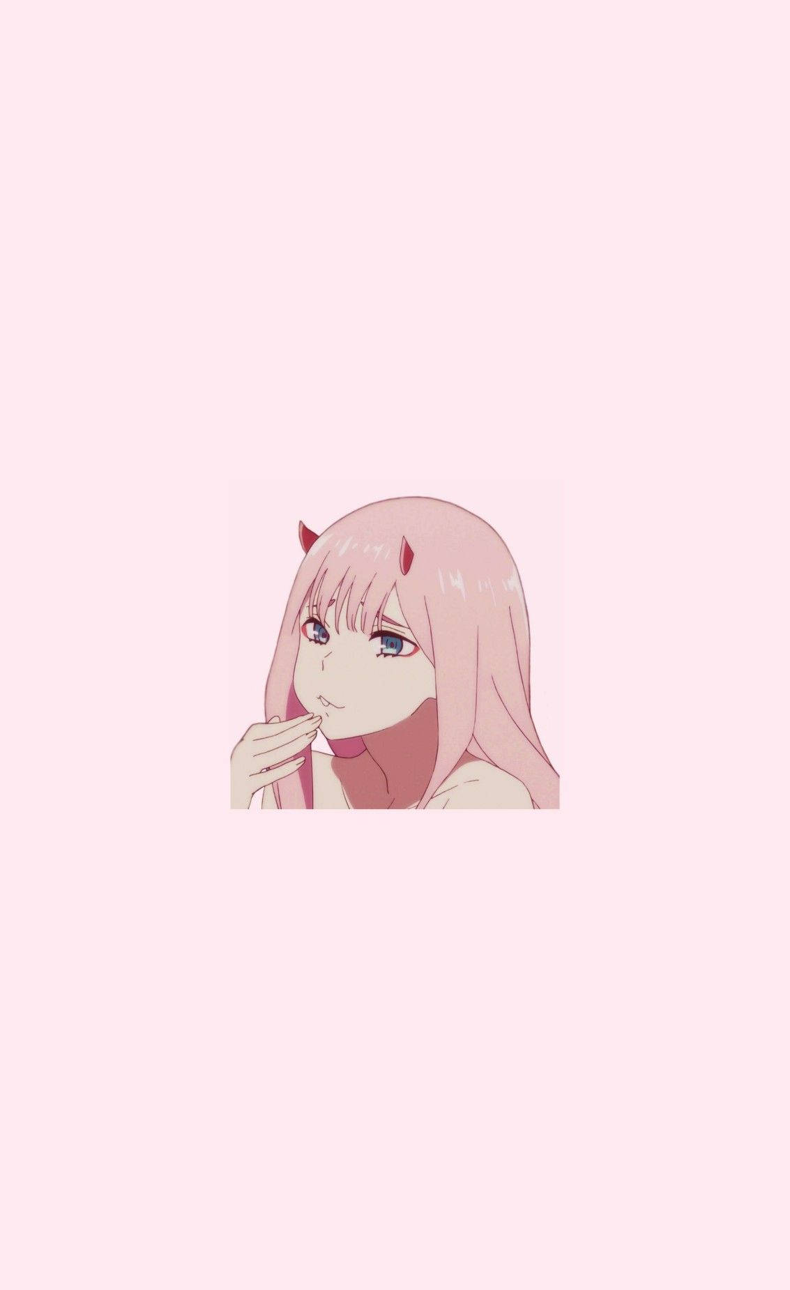 Minimalist Zero Two Phone Wallpaper