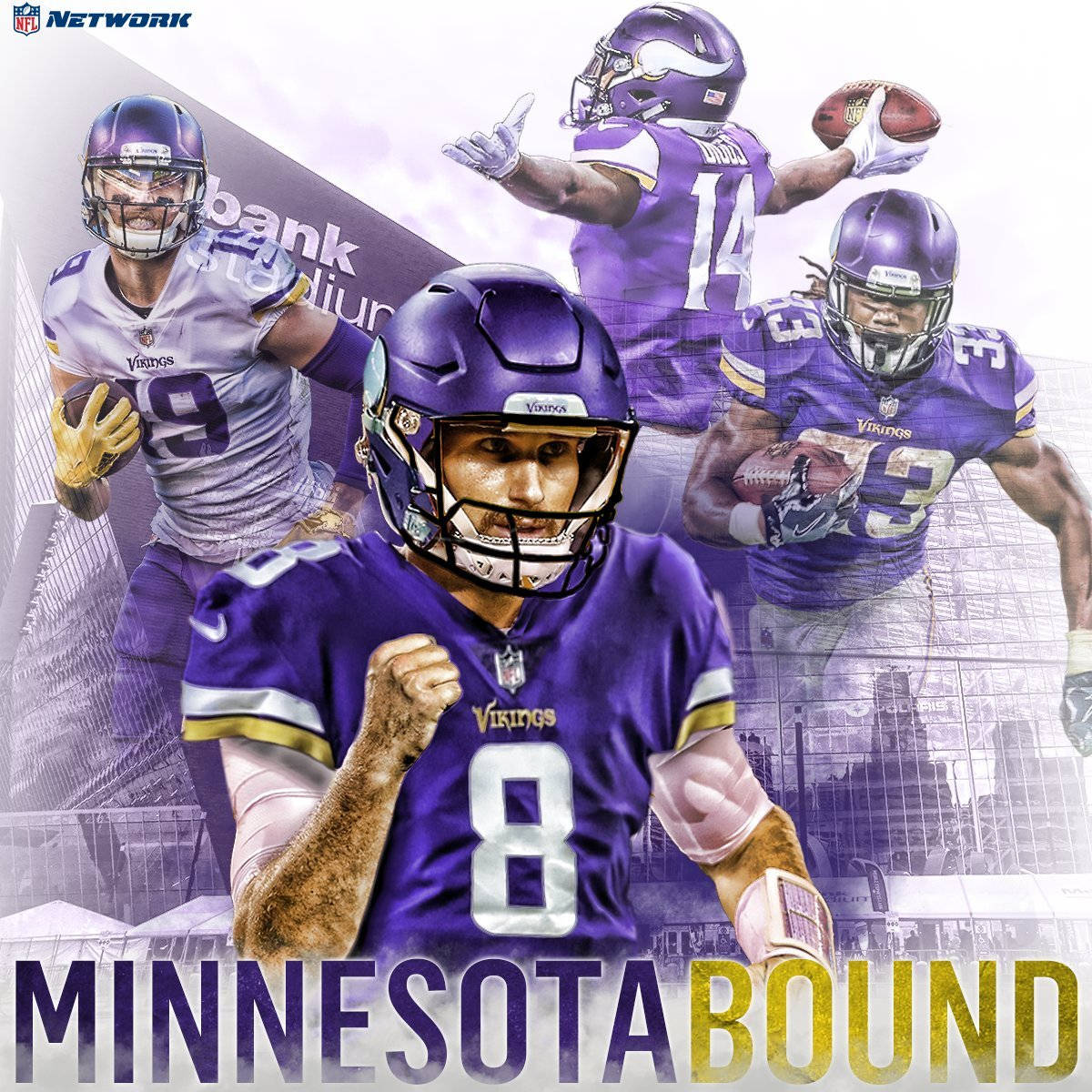 Minnesota Players Kirk Cousins Poster Wallpaper