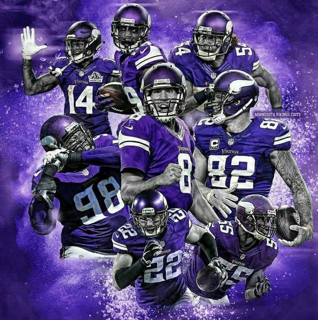 Minnesota Vikings Players Art Wallpaper