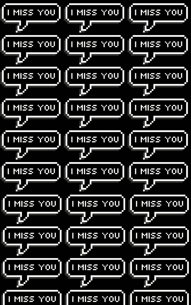 Missing You Speech Bubble Wallpaper