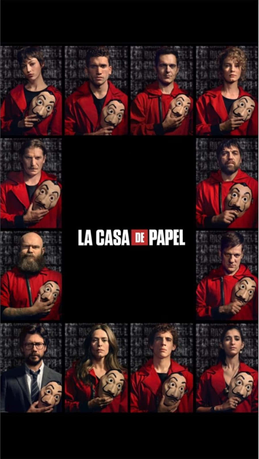 Money Heist Cast Poster Wallpaper