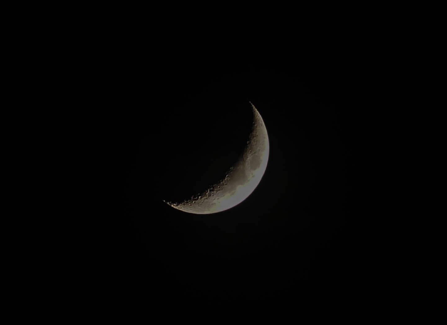 Moon In Pitch Black Backdrop Wallpaper