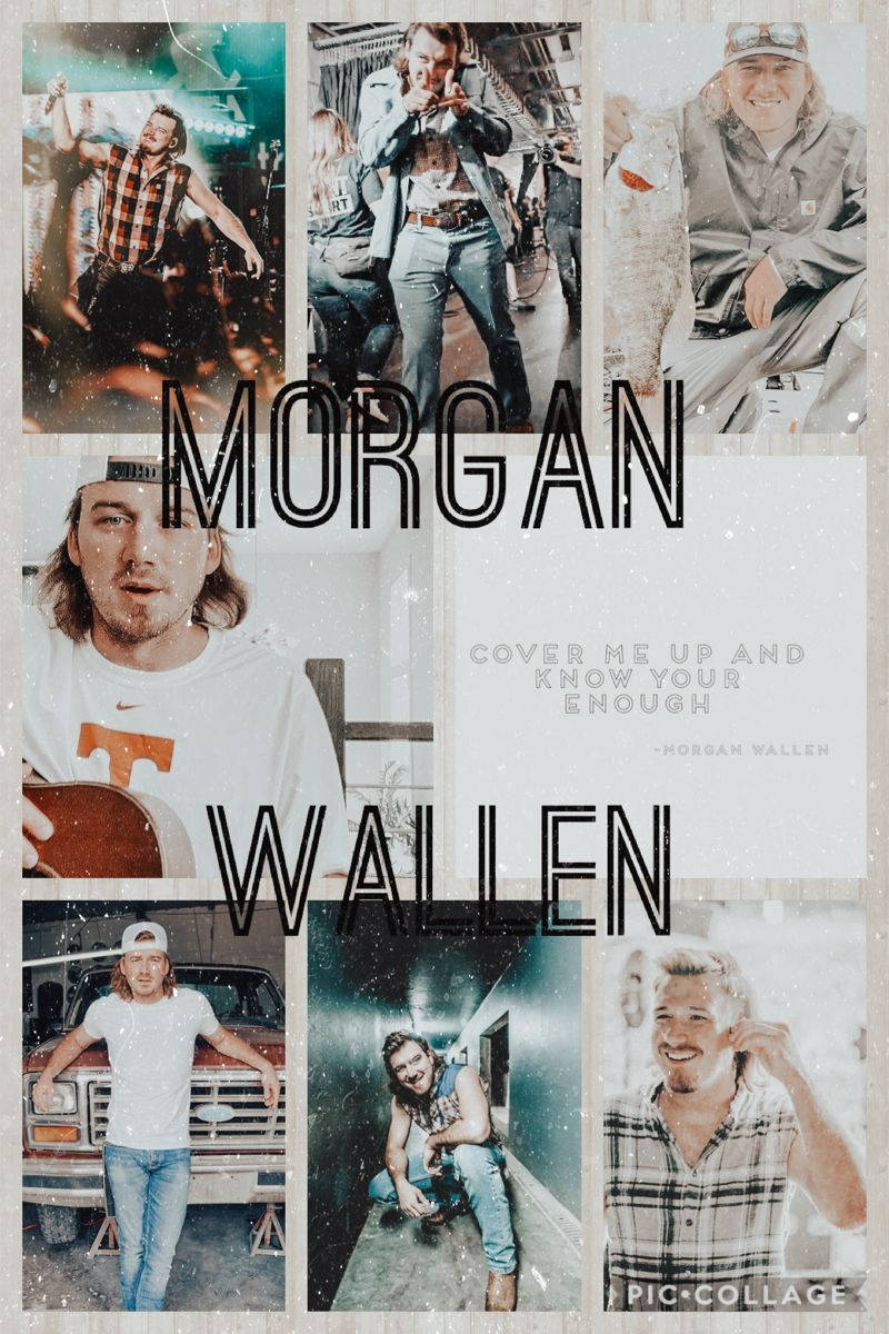 Morgan Wallen Aesthetic Photo Collage Wallpaper