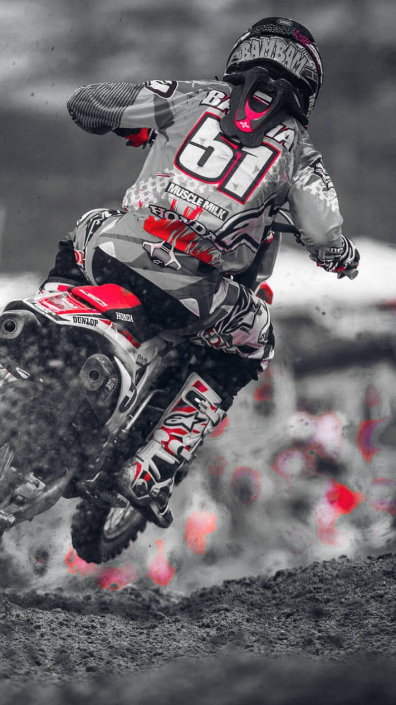 Motocross Gray Jacket 51 Wallpaper