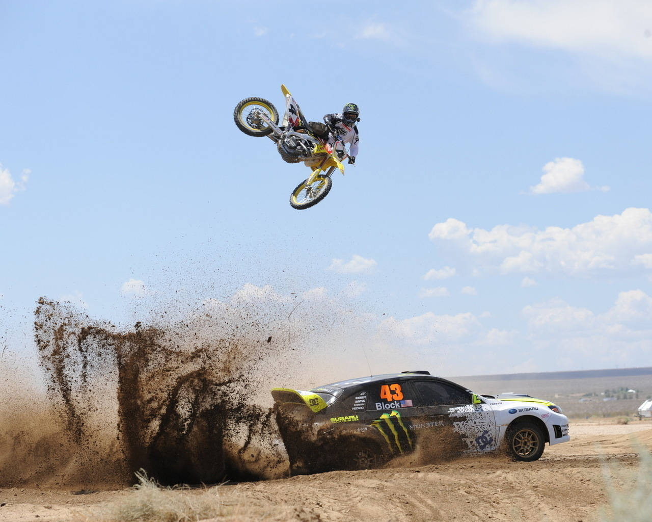 Motocross Jump Rally Car Wallpaper