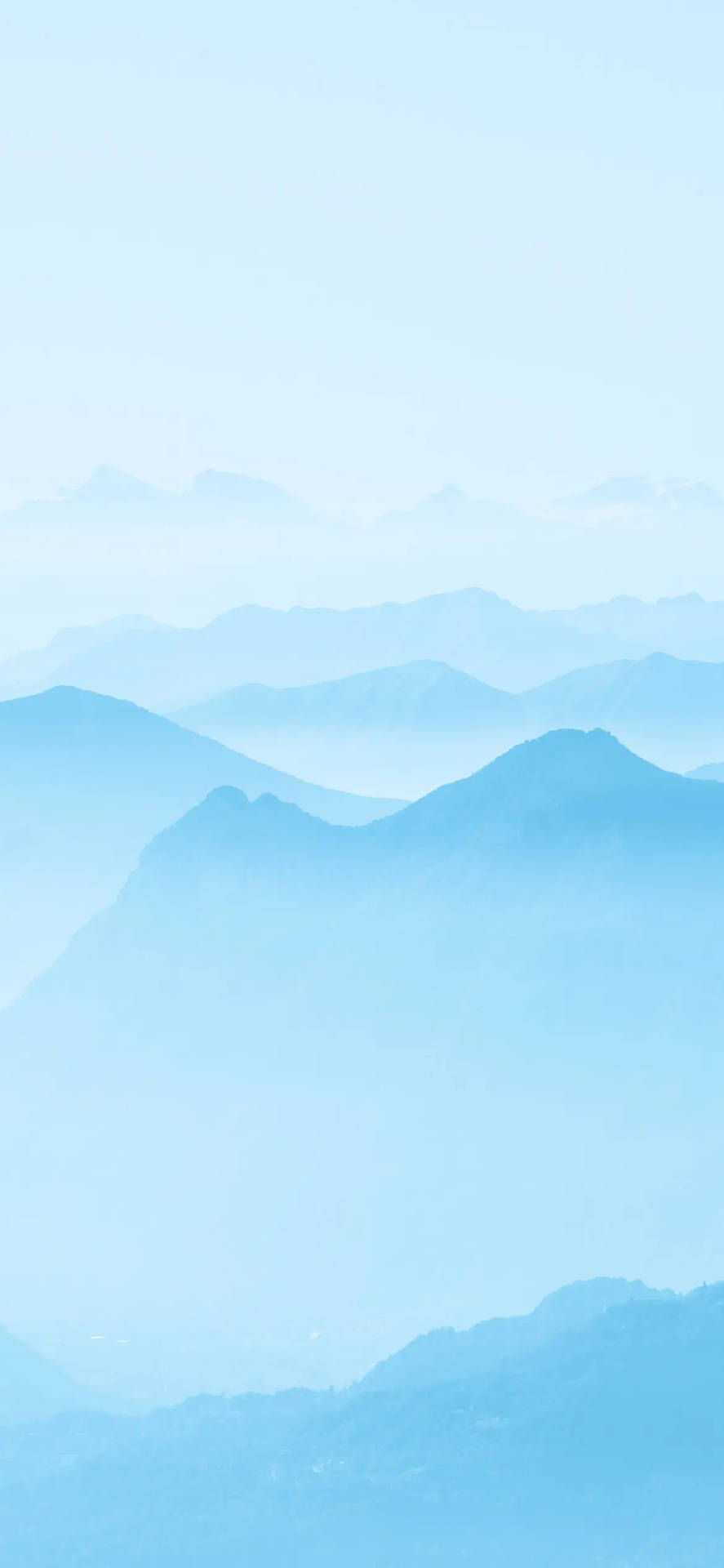 Mountain Art Light Blue Aesthetic Iphone Wallpaper