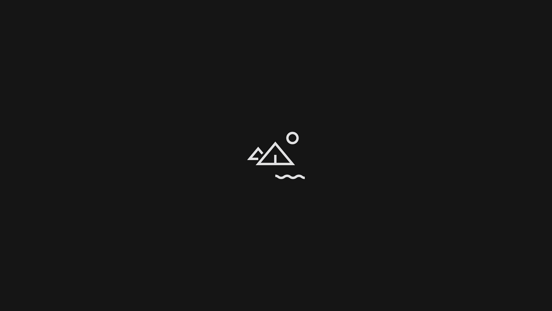 Mountain Line Art Minimalist Aesthetic Laptop Wallpaper