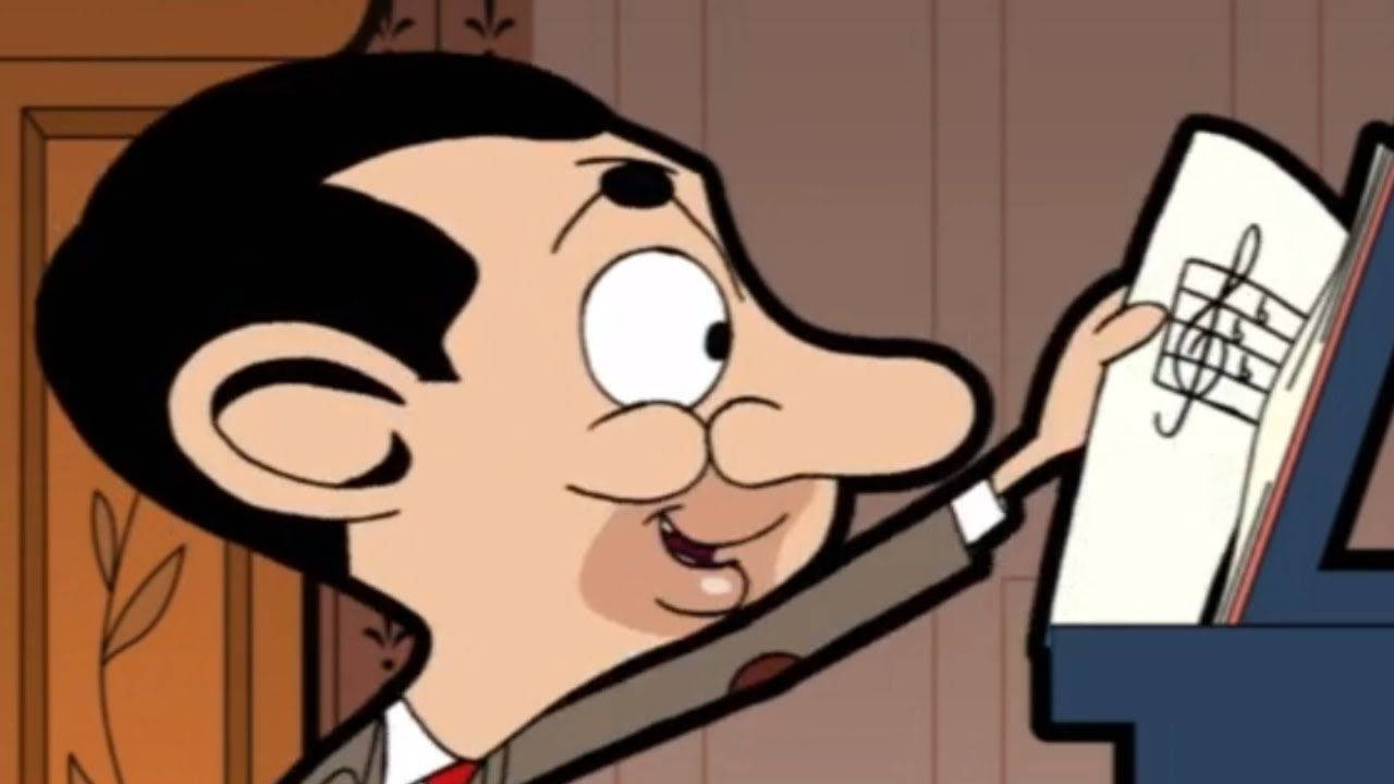 Mr. Bean Cartoon Music Book Wallpaper