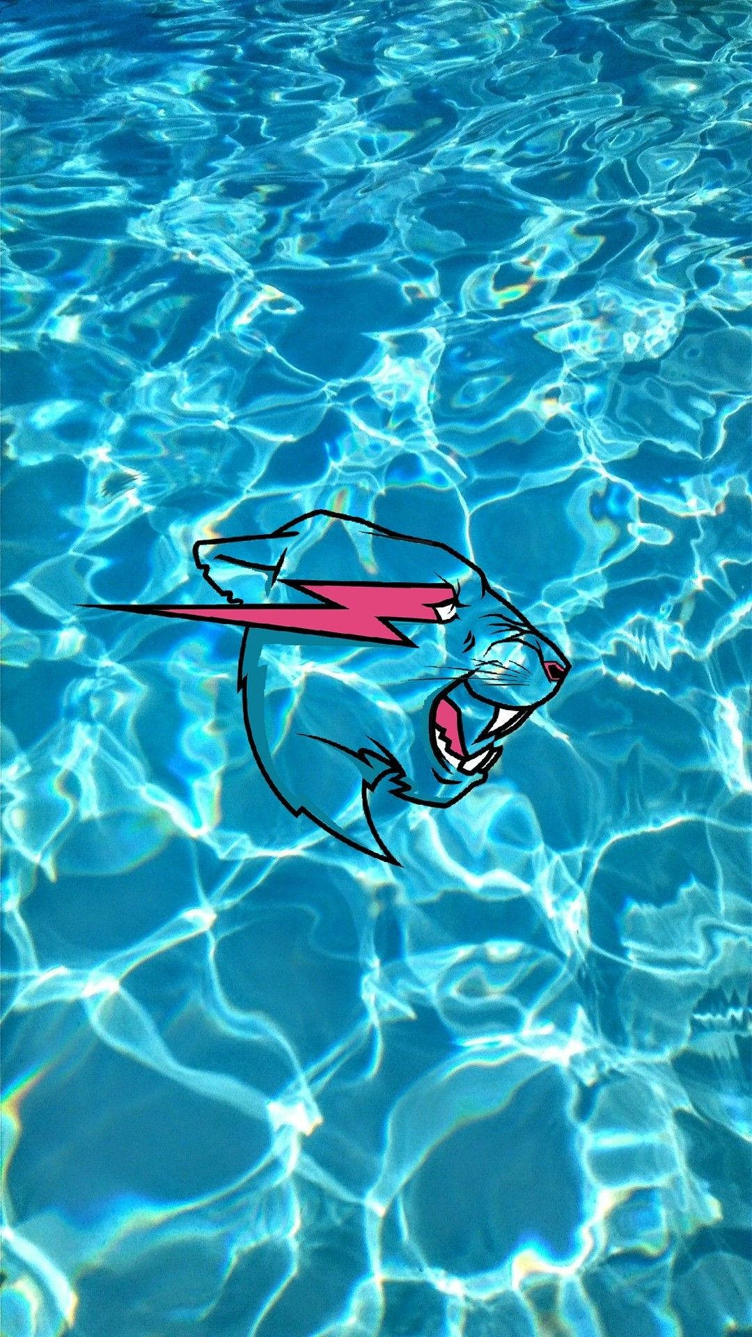 Mr Beast Logo In Rippled Water Wallpaper