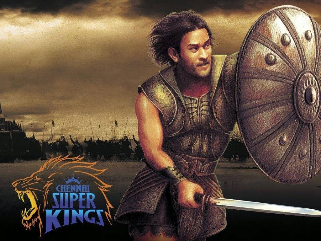 Ms Dhoni Gladiator Fan Art Wallpaper