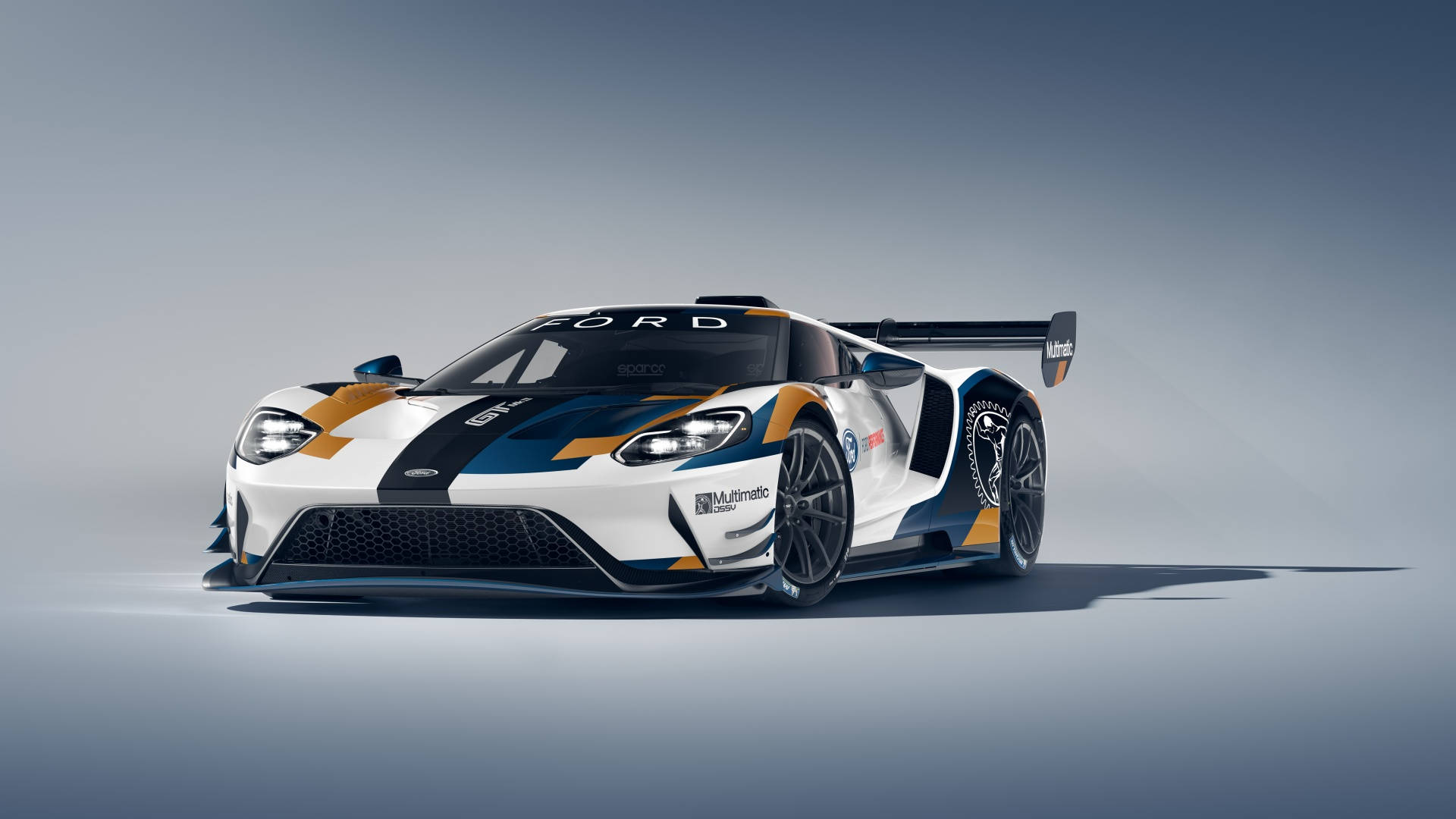 Multicolor Ford Gt Sports Car Wallpaper