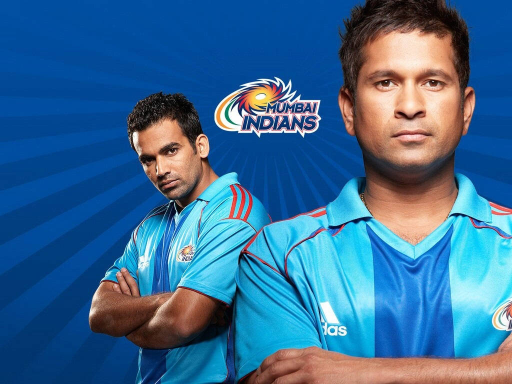 Mumbai Indians Players Tendulkar And Khan Wallpaper