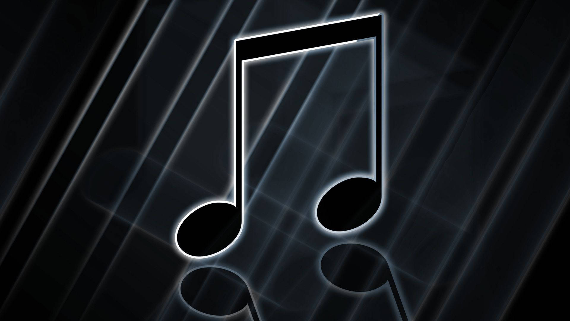 Music Symbols Black Beam Note Wallpaper