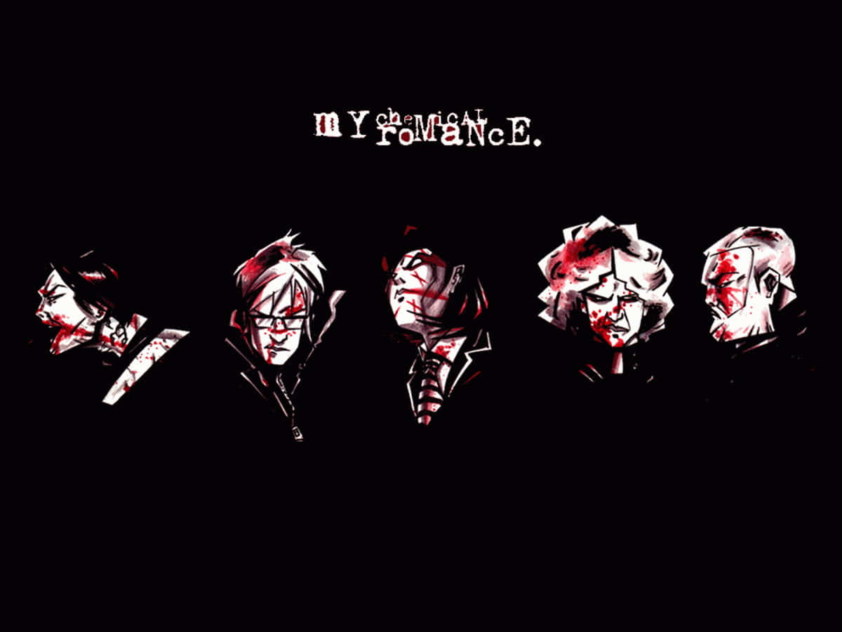 My Chemical Romance Artistic Portraits Wallpaper