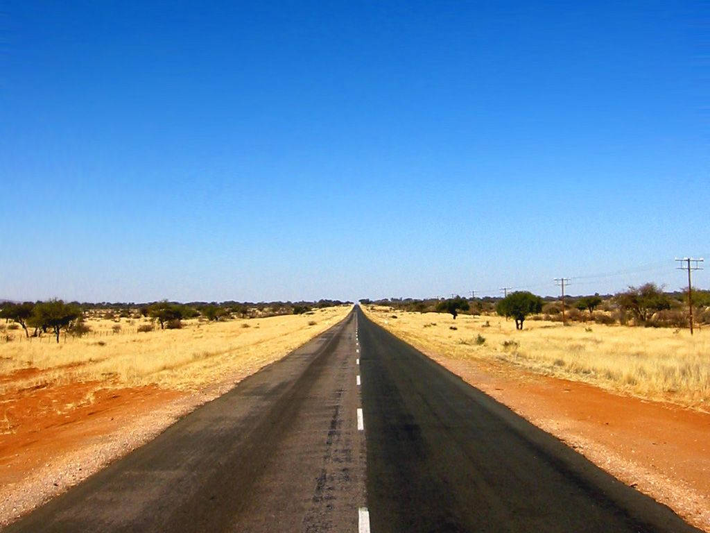 Namibia Desert Road Wallpaper