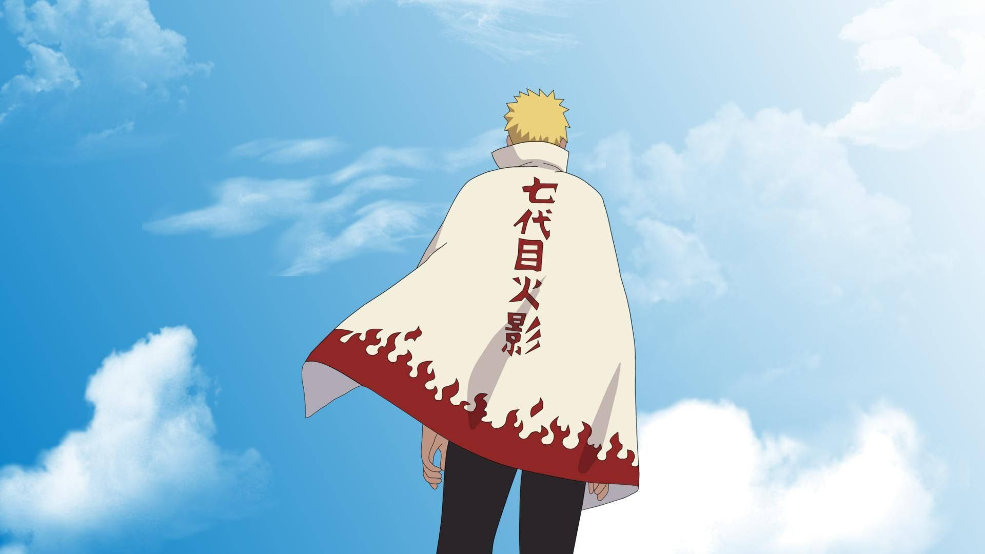 Naruto Uzumaki In Hokage Attire Wallpaper