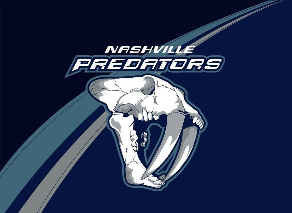 Nashville Predators Saber Tooth Skull Wallpaper
