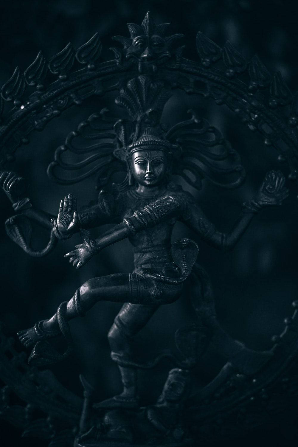 Nataraja Black Sculpture Wallpaper