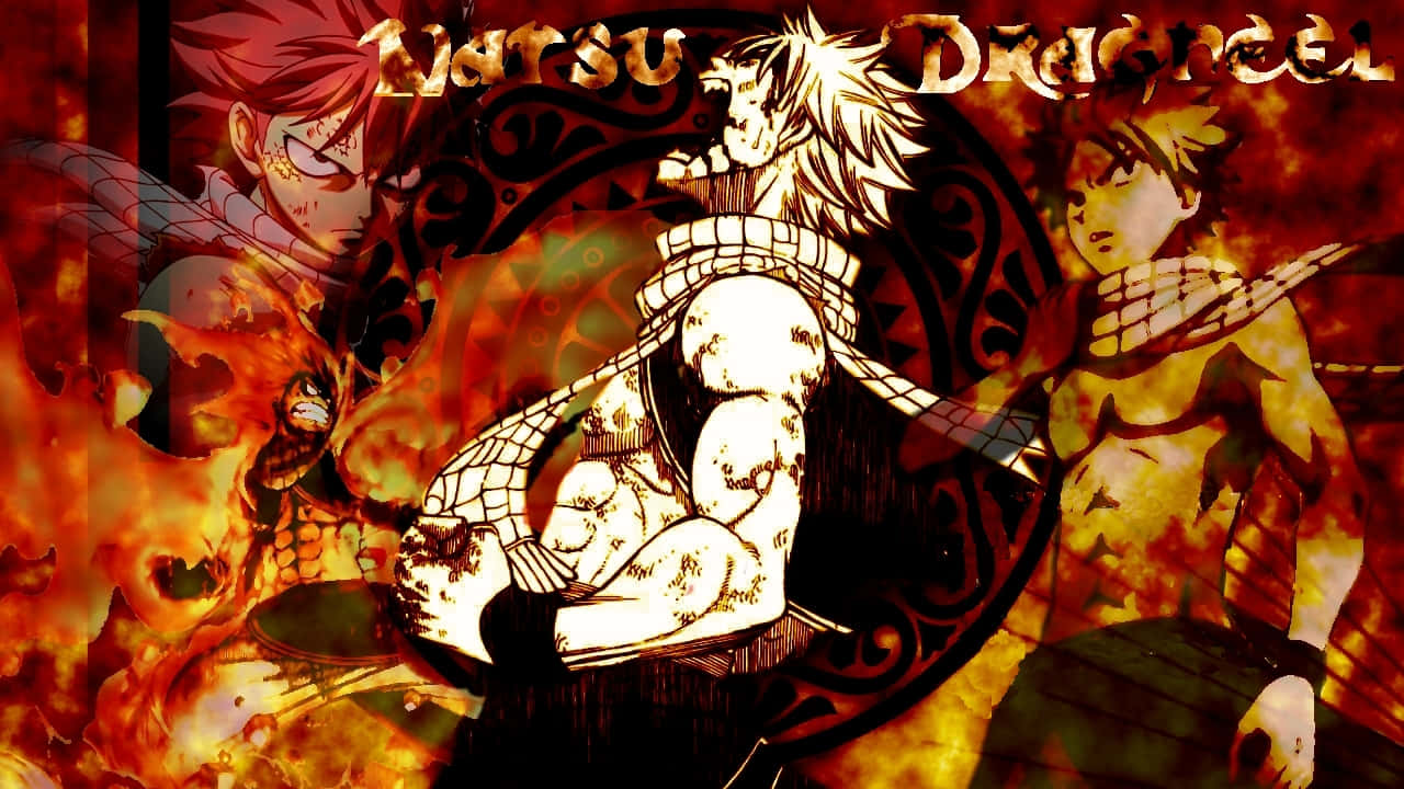 Natsu Dragneel, The Fire Dragon Slayer, Unleashes His Power Wallpaper