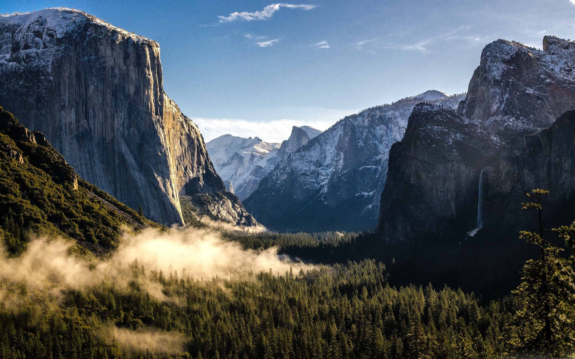 Natural Mountain Above Forest Wallpaper