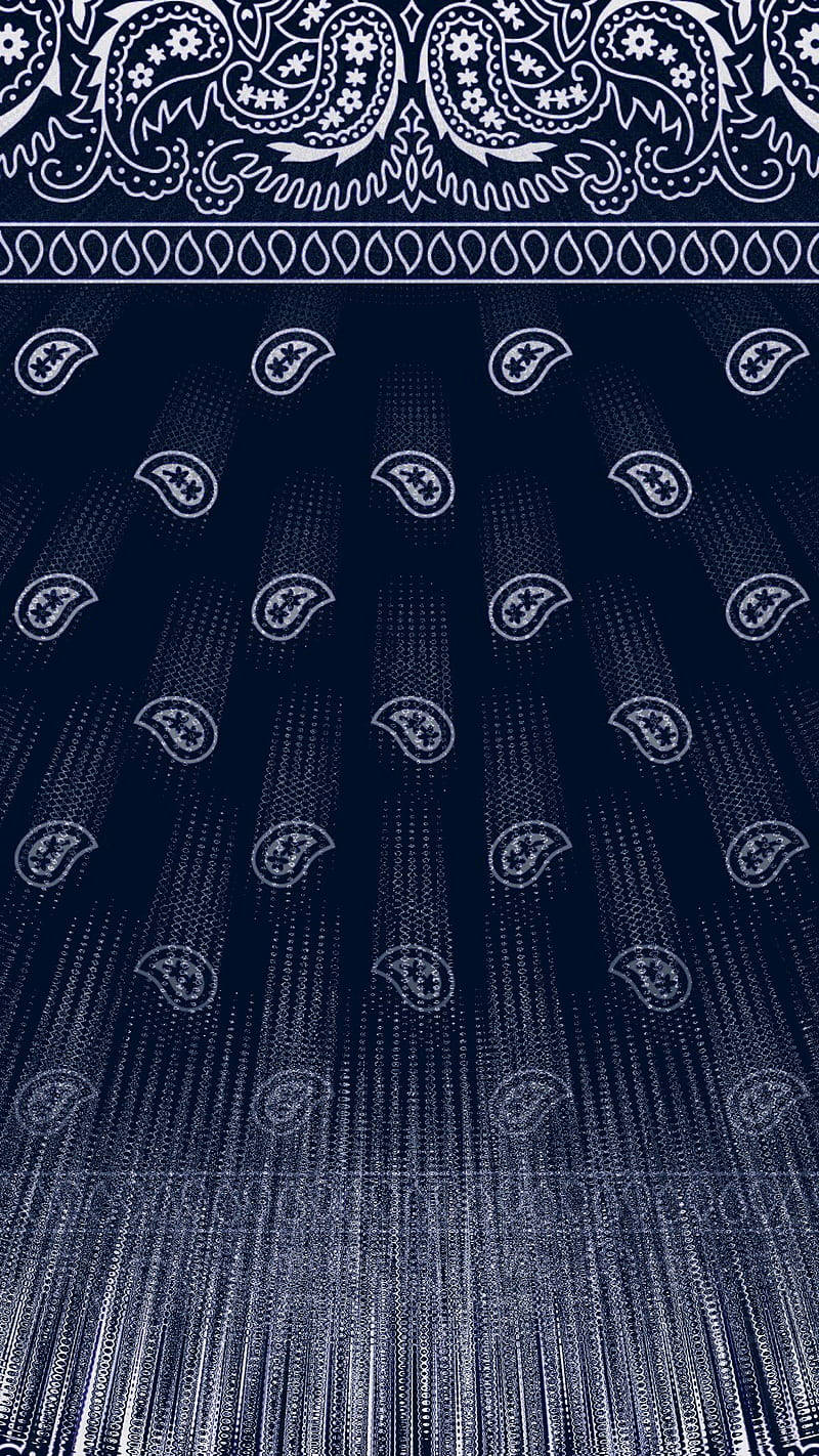 Navy-blue Bandana Graphic Wallpaper