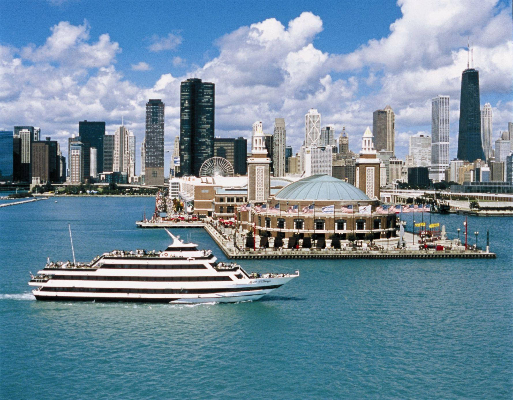 Navy Pier Yacht Sailing Wallpaper