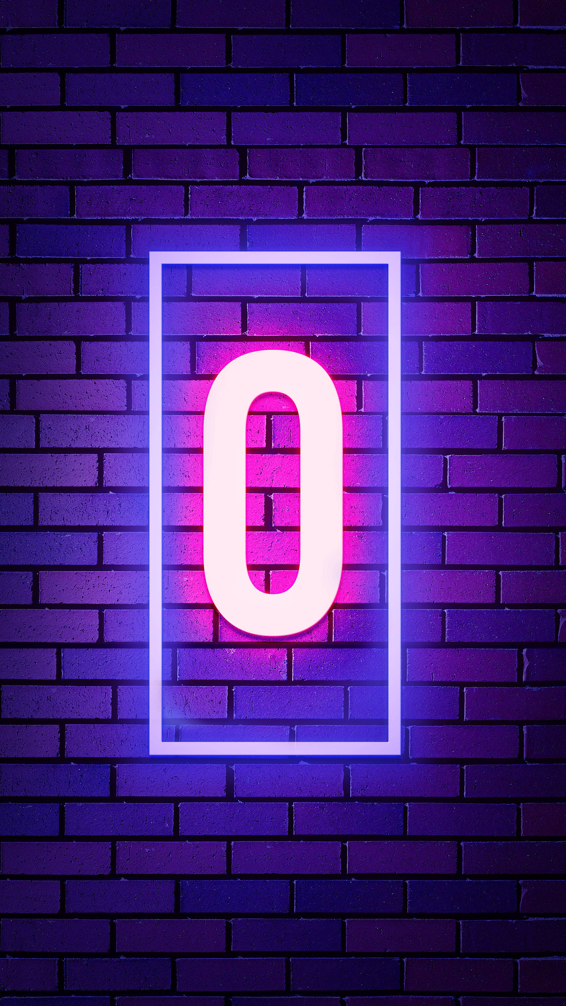 Neon Glow Of Letter O Wallpaper