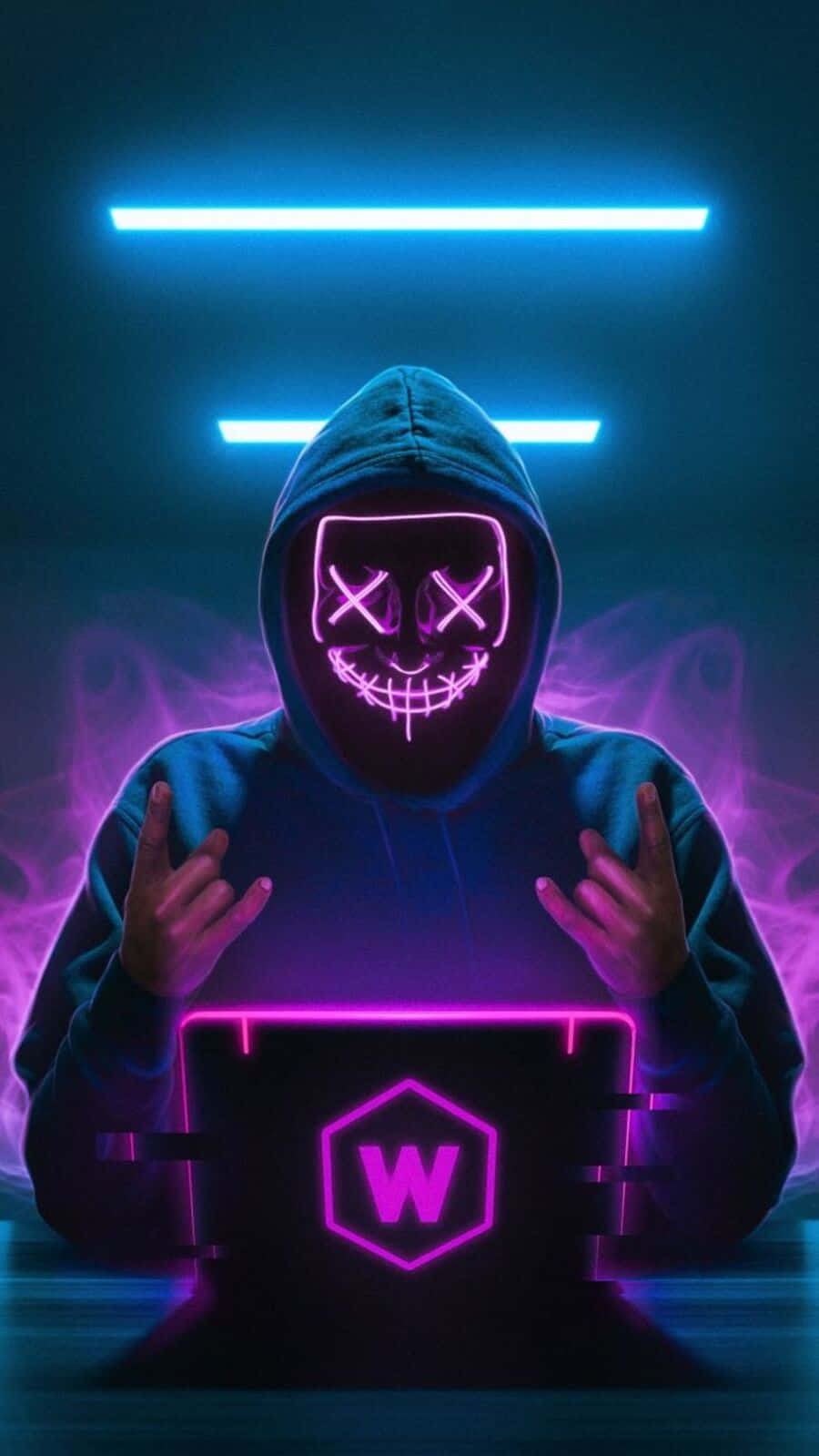 Neon_ Hacker_ Persona Wallpaper