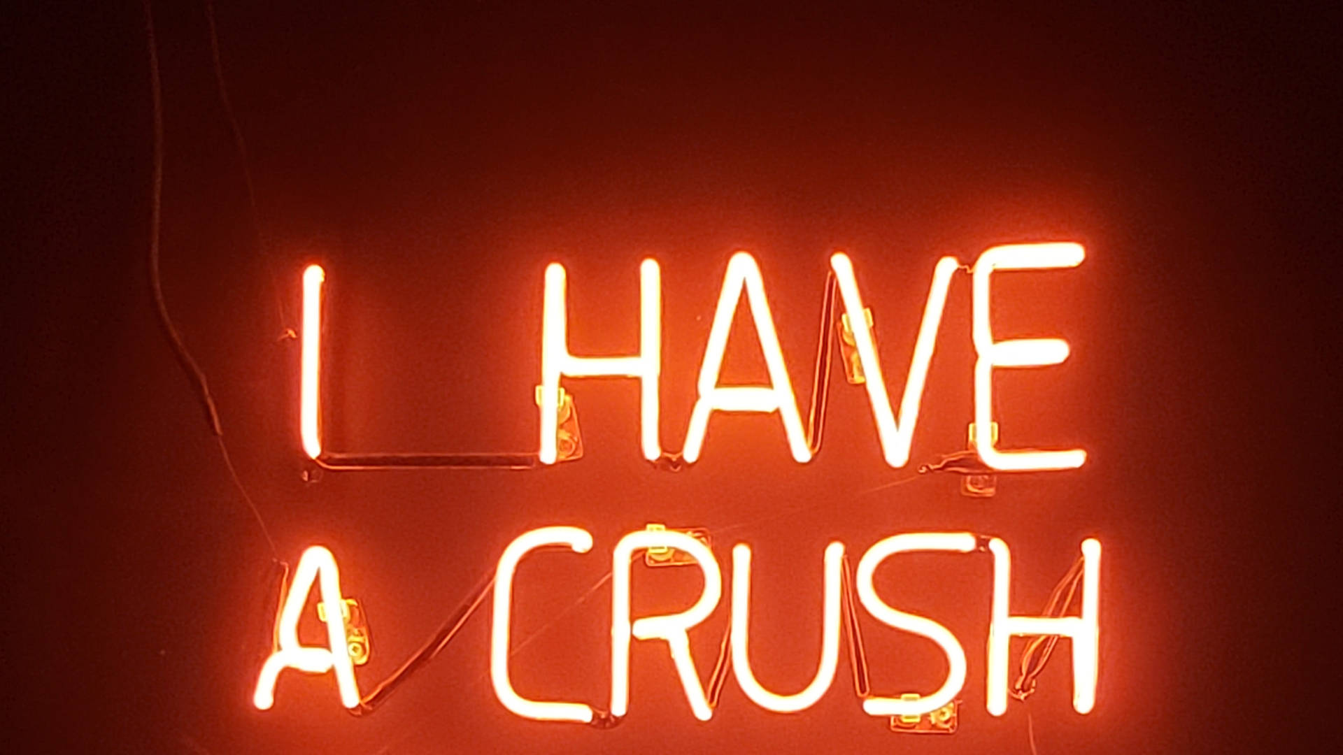 Neon Orange Aesthetic Crush On You Wallpaper