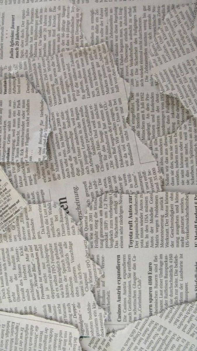 Newspaper Aesthetic Torn Pieces Portrait Wallpaper