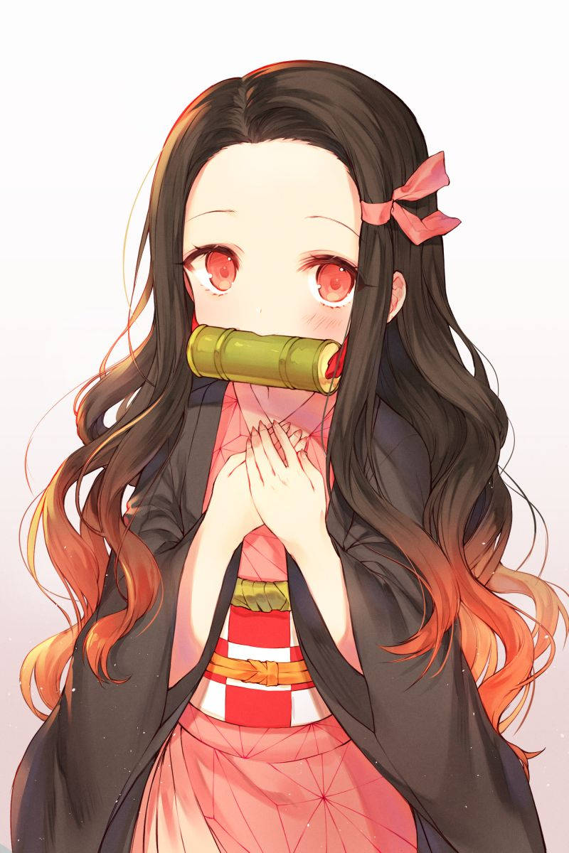 Nezuko At Bamboo Forest Wallpaper