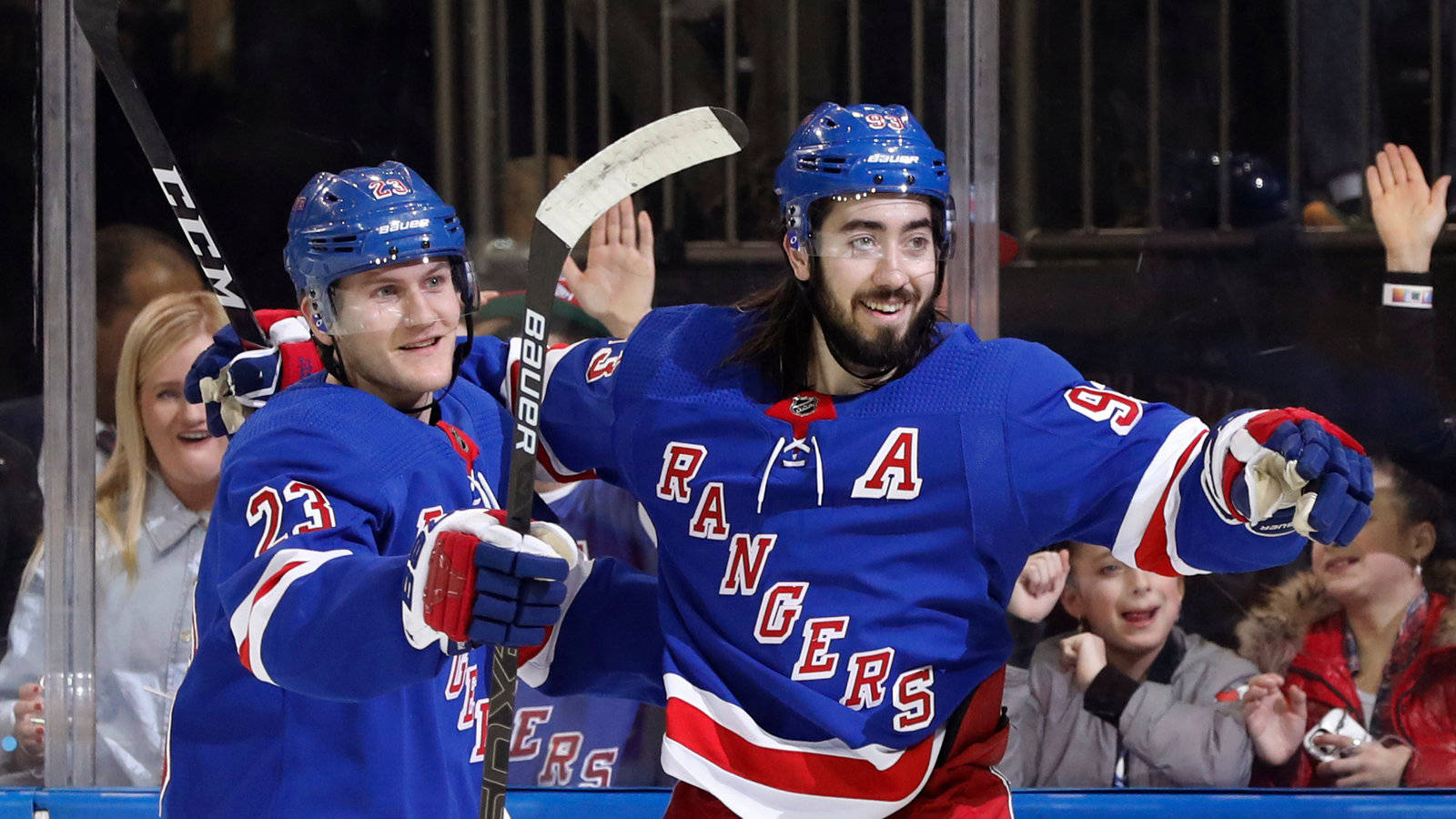 Nhl New York Rangers Mika Zibanejad Adam Fox Wallpaper