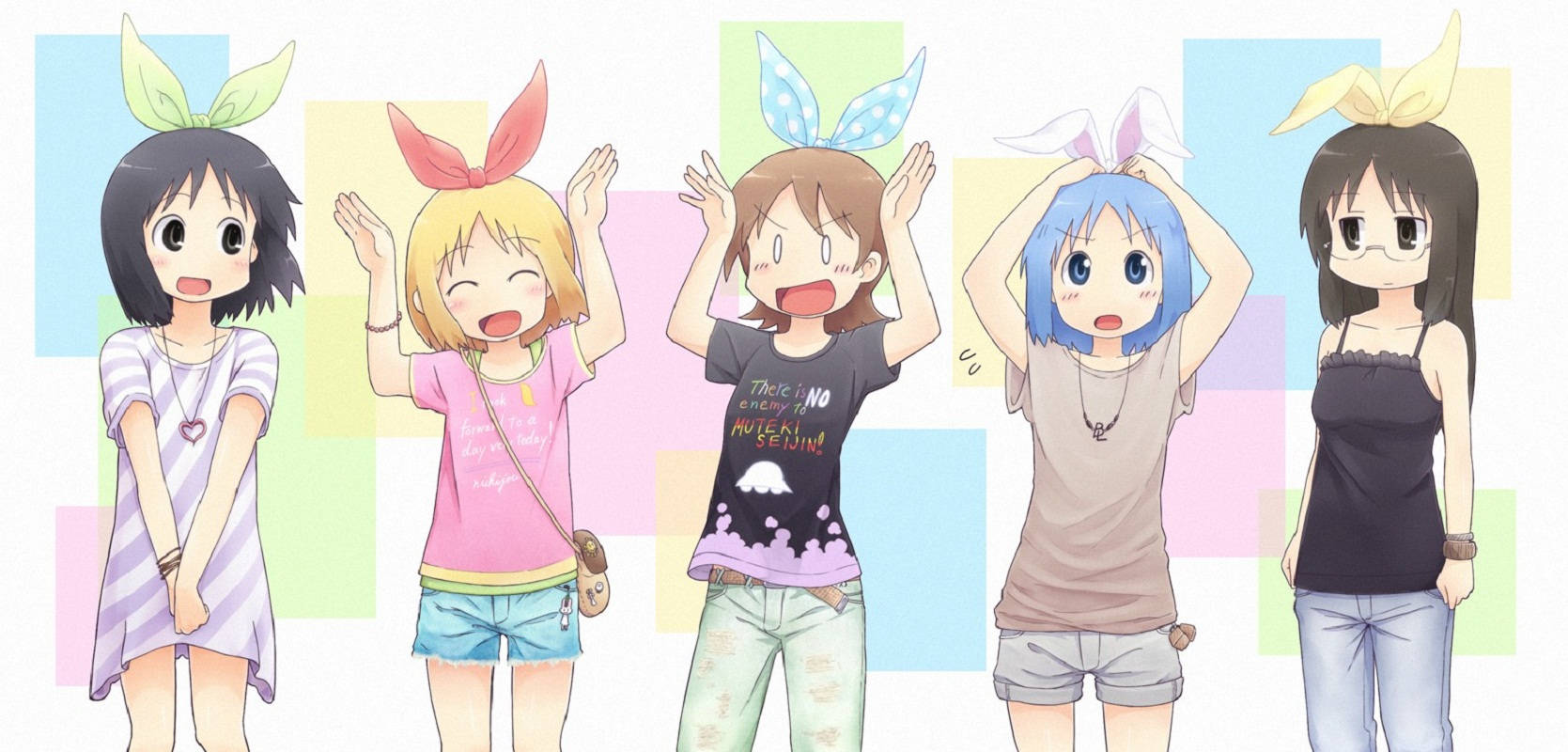 Nichijou Cute Characters Wallpaper