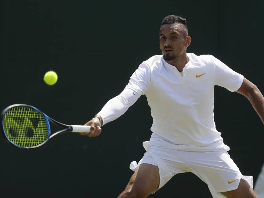 Nick Kyrgios Tennis Strike Wallpaper