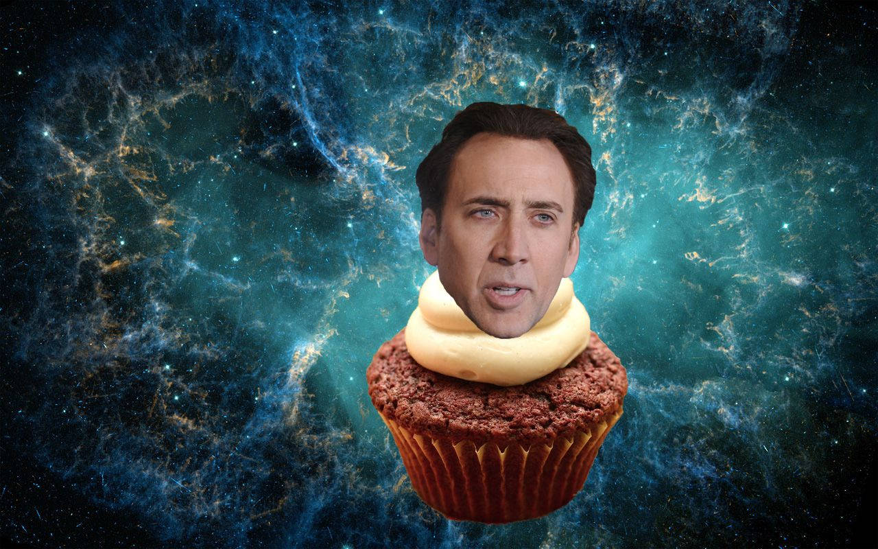 Nicolas Cage Cupcake Meme Wallpaper